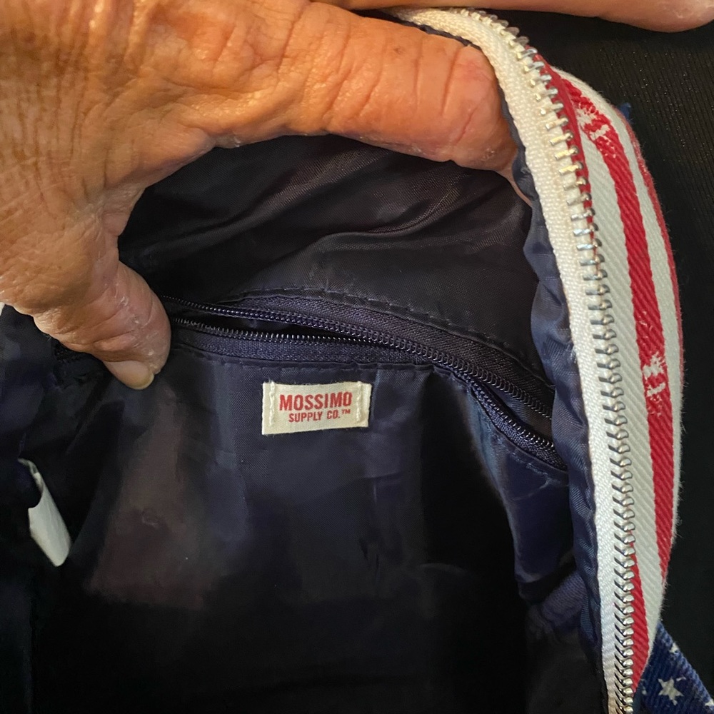 Mossimo Like New Red White Blue Small Backpack - image 6